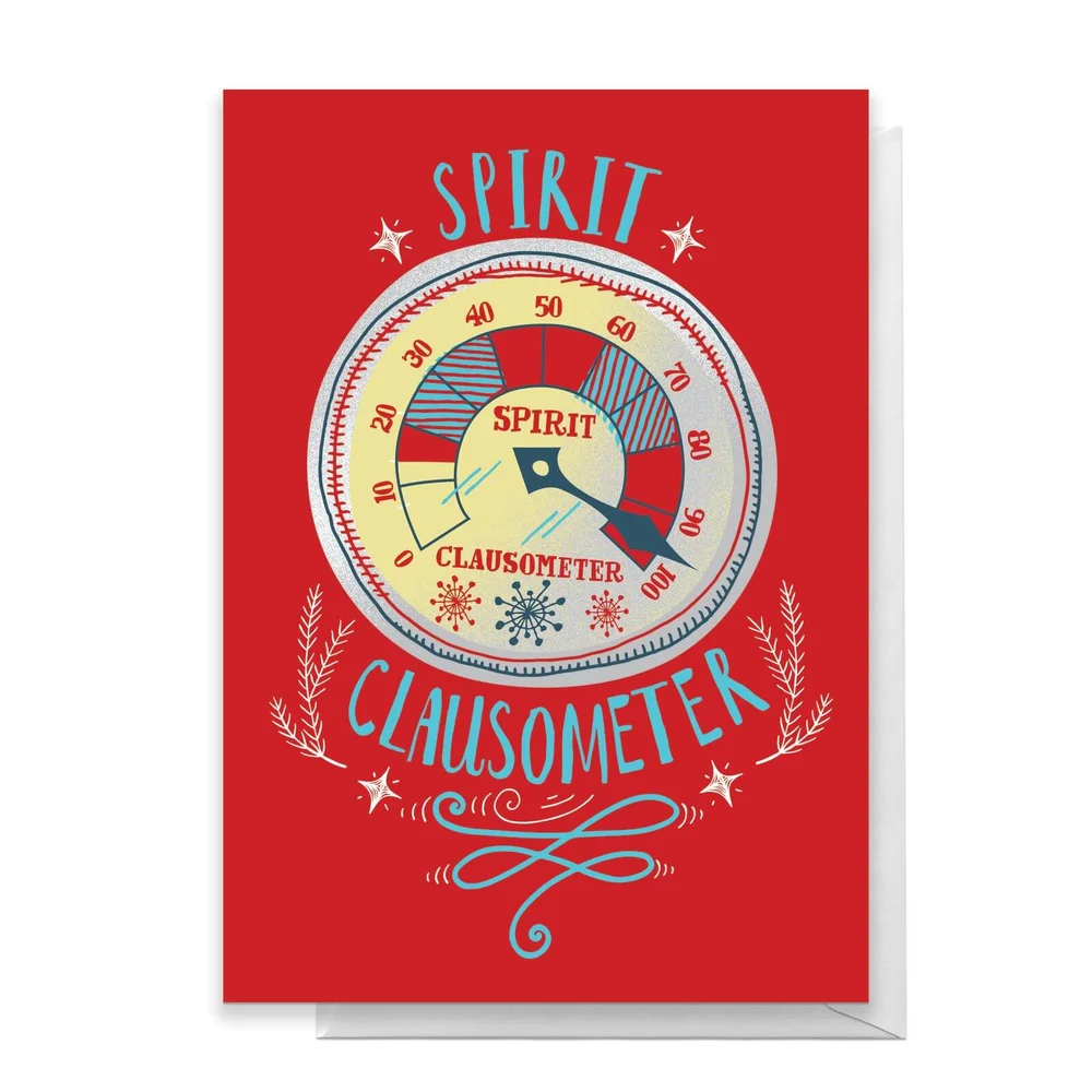 Elf Spirit Clausometer Greetings Card - Standard Card Bild 1