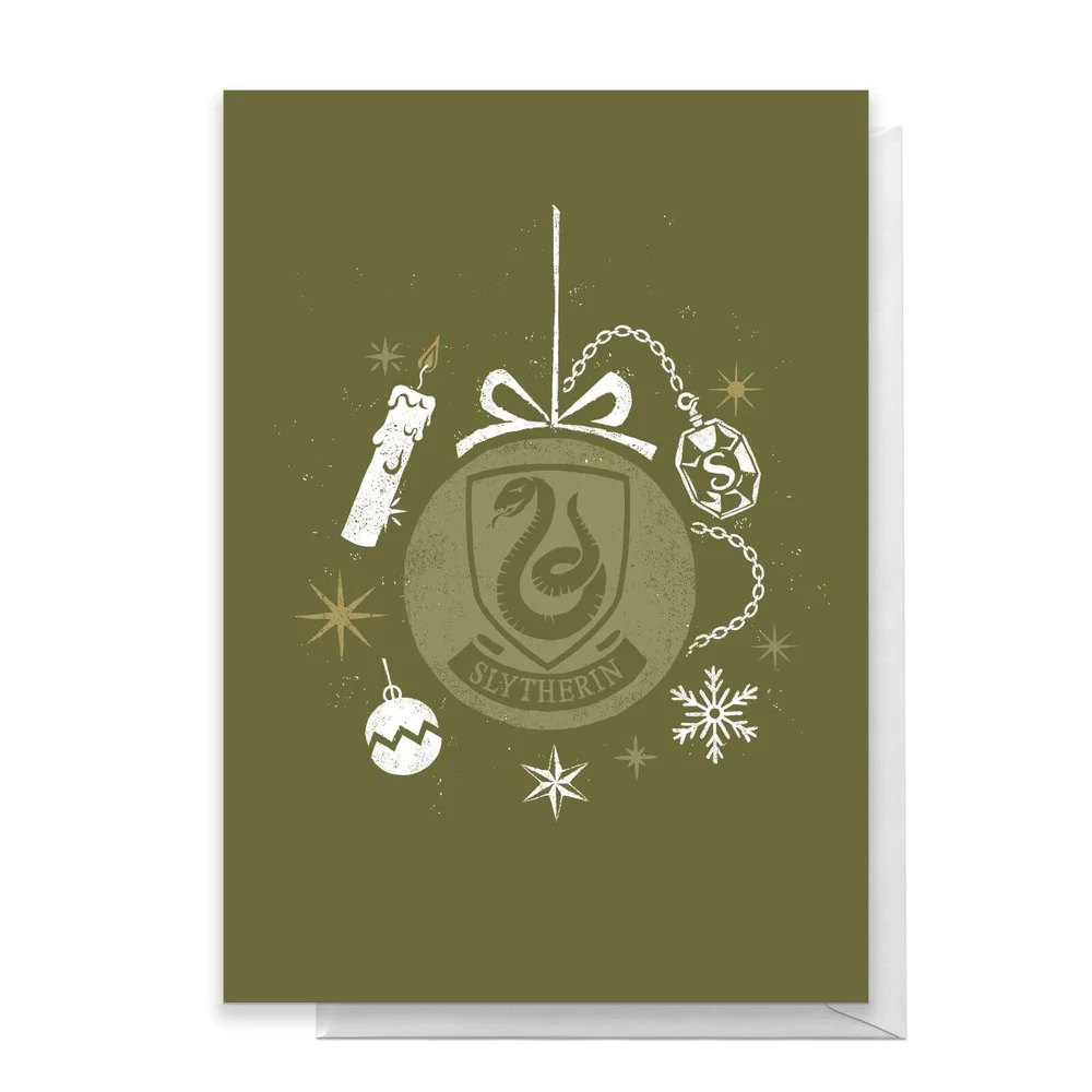 Harry Potter Slytherin Christmas Greetings Card - Standard Card Bild 1