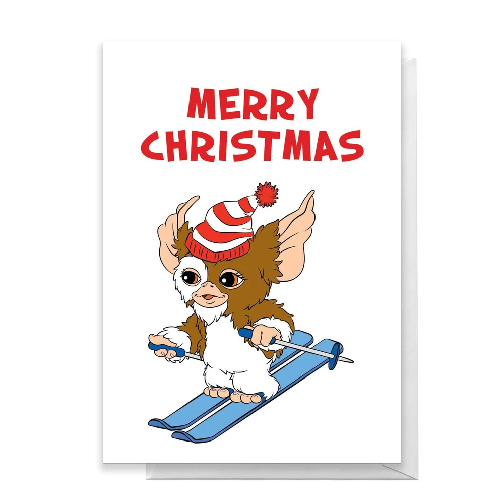 Gremlins Merry Christmas Skiing Greetings Card - Standard Card Bild 1
