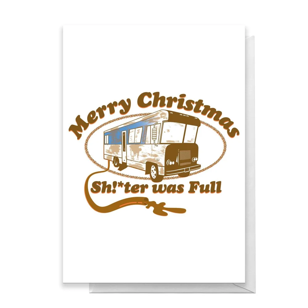 National Lampoon Merry Christmas Shitter Was Full Greetings Card - Standard Card Bild 1