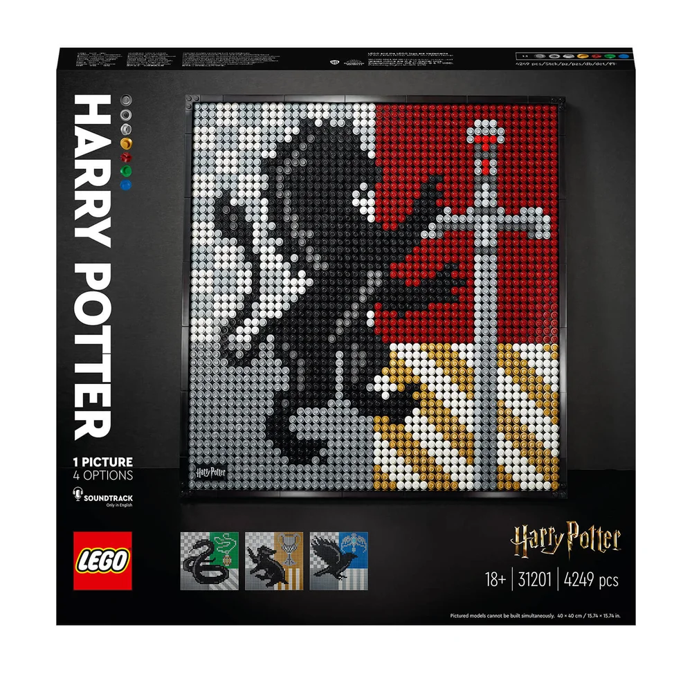 LEGO 31201 Art Harry Potter Hogwarts Wappen Set, Wanddekor, DIY Puzzle für Erwachsene Bild 1