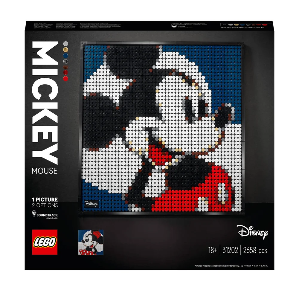 LEGO 31202 Art Disney's Mickey Mouse Set, Poster, Wanddekoration, DIY Puzzle für Erwachsene Bild 1