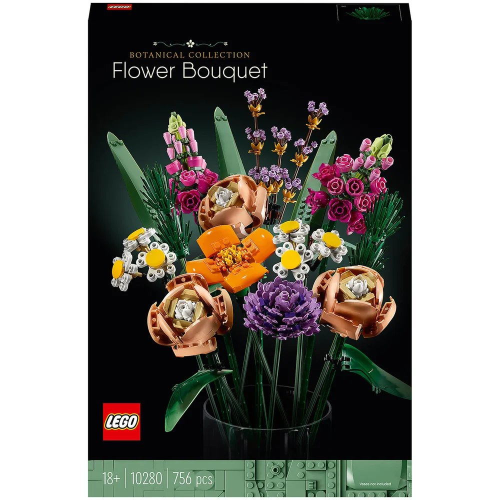 LEGO Icons Blumenstrauß, Kunstpflanzen für Erwachsene, Zimmerdeko (10280) Bild 1