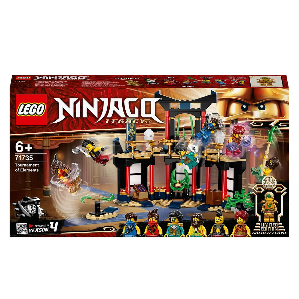 LEGO 71735 NINJAGO Turnier der Elemente Tempel Bauset mit Kampfarena und Figur des Goldenen Ninja Lloyd Bild 1