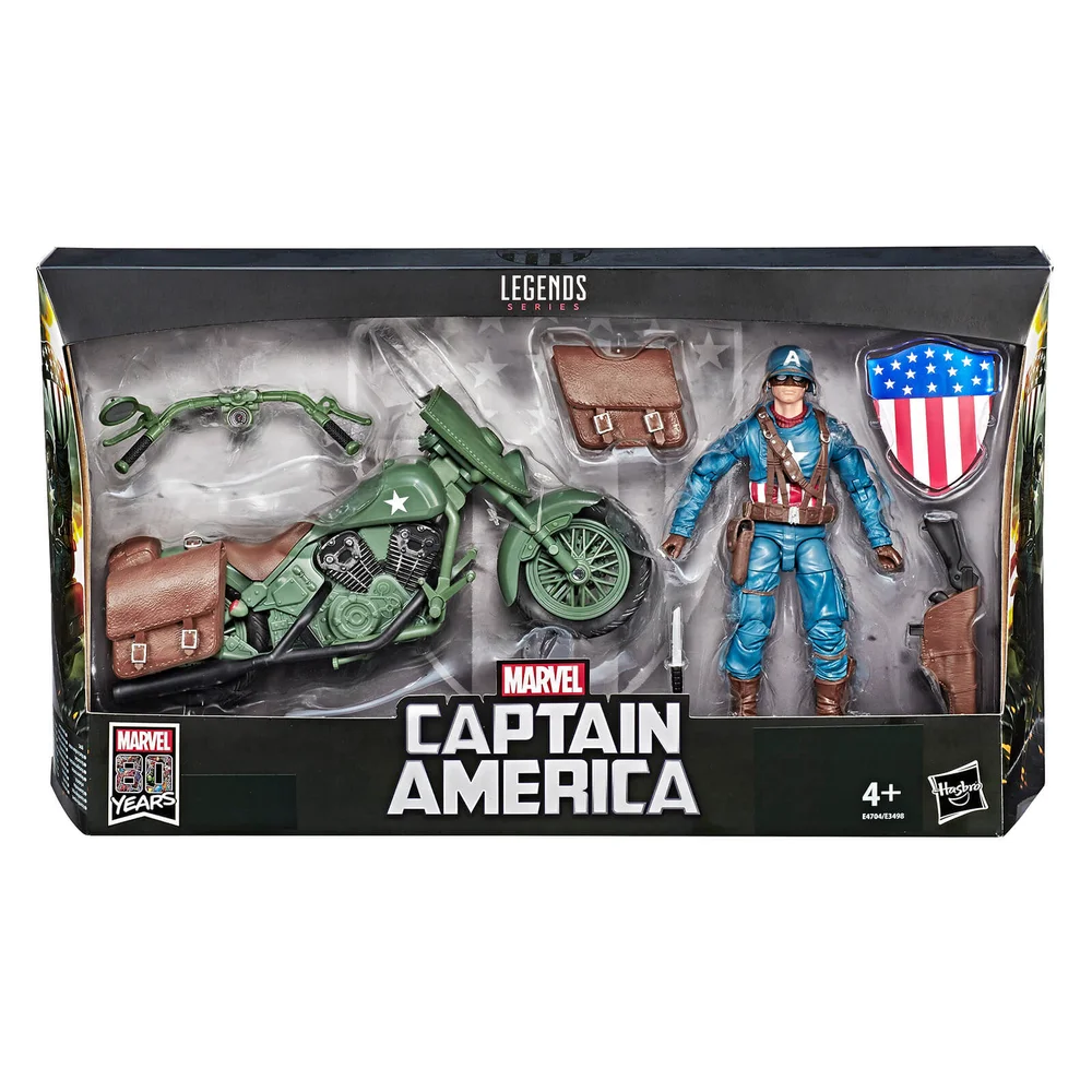 Hasbro Marvel Legends Series Captain America with Motorcycle Action Figure Bild 1