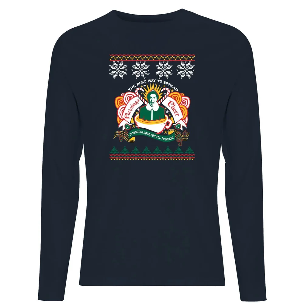 Christmas Cheer Unisex Long Sleeve T-Shirt - Navy - S Bild 1