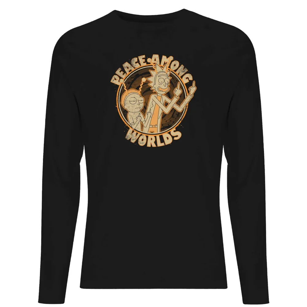Rick and Morty Peace Among Worlds Unisex Long Sleeve T-Shirt - Black - L Bild 1