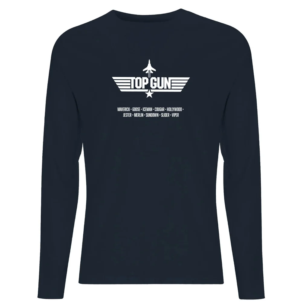 Top Gun Codenames Unisex Long Sleeve T-Shirt - Navy - M Bild 1