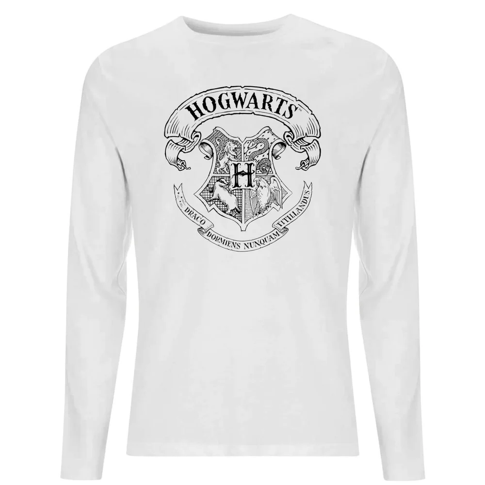 Harry Potter Hogwarts Crest Unisex Long Sleeve T-Shirt - White - S Bild 1