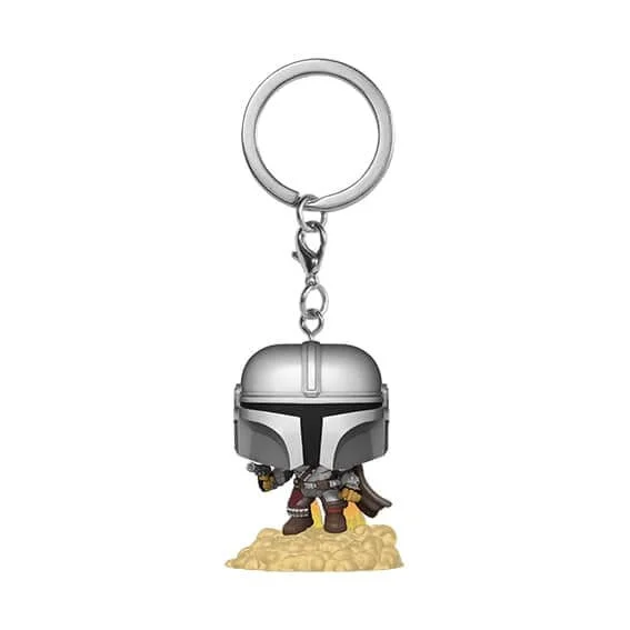 Star Wars The Mandalorian The Mandalorian with Blaster Funko Pop! Schlüsselanhänger Bild 1