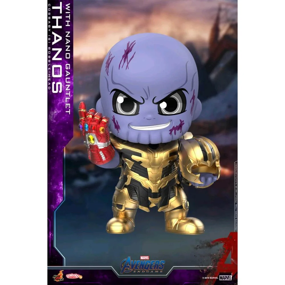 Hot Toys Cosbaby Marvel Avengers Endgame (Size S) - Thanos (with Nano Gauntlet Version) Bild 1
