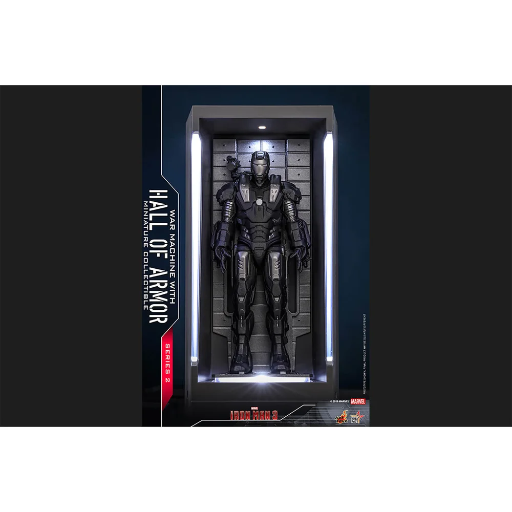 Hot Toys Movie Masterpiece Compact - Miniatur-Figur: Iron Man 3/Serie2 - War Machine (mit Hall of Armor) Bild 1