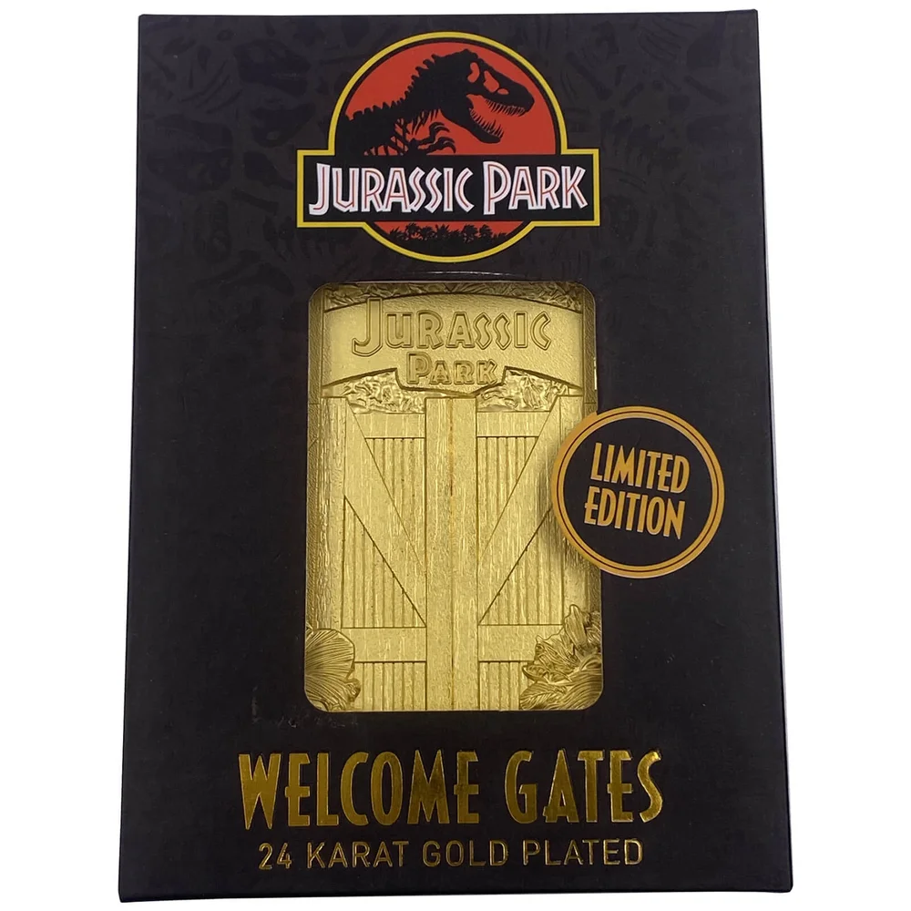 Jurassic Park Gates 24K vergoldeter Barren - Limitierte Auflage Bild 1