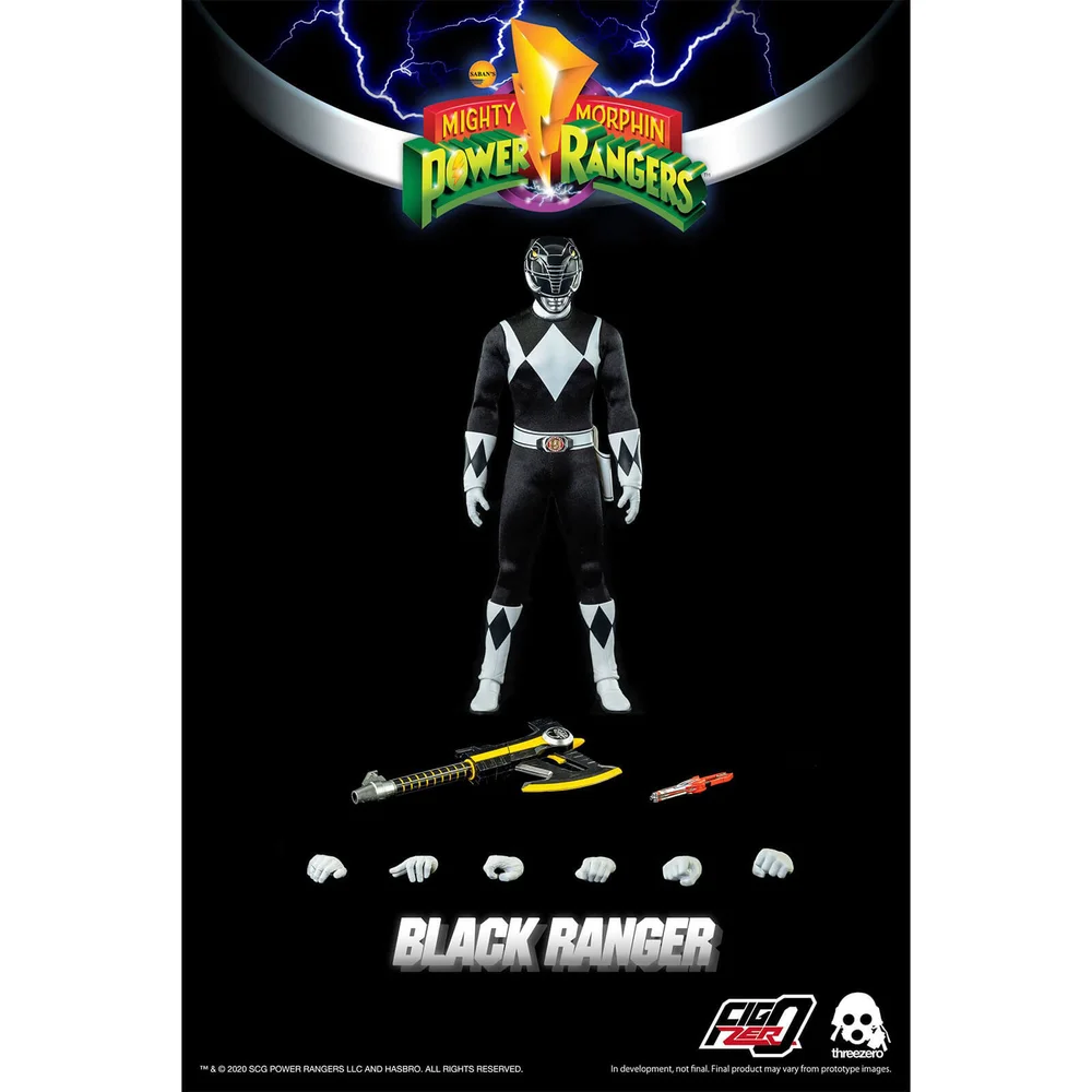 ThreeZero Power Rangers Black Ranger Figur im Maßstab 1:6 Bild 1