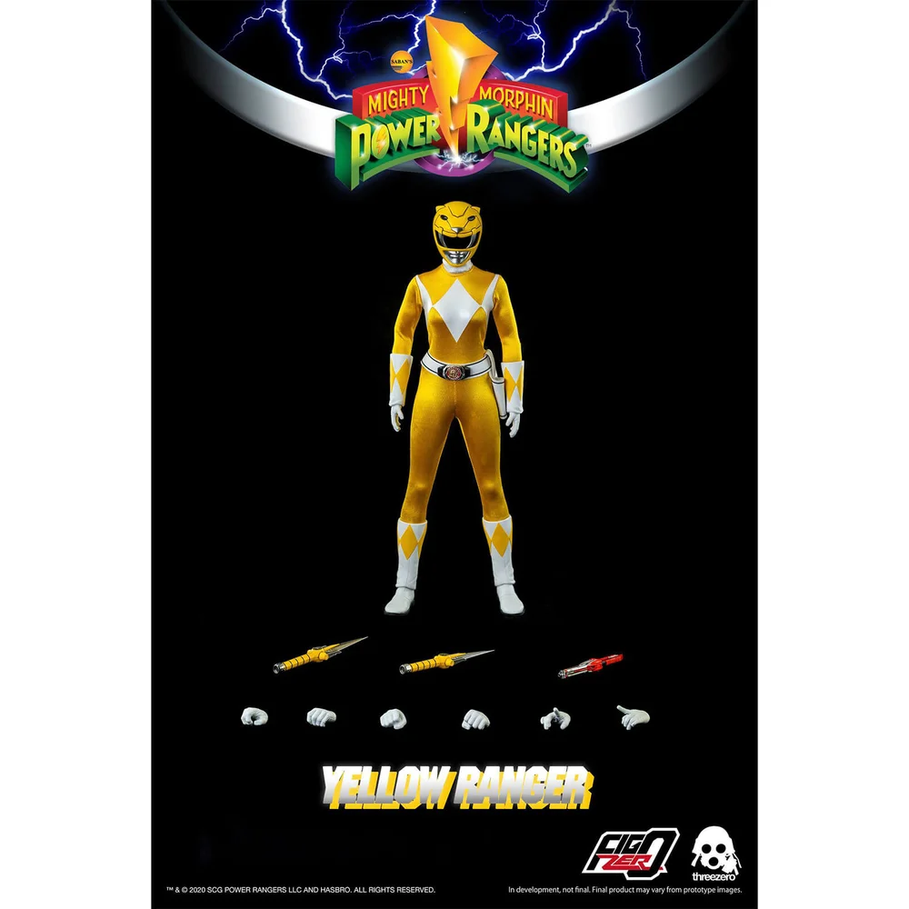 ThreeZero Power Rangers Gelber Ranger Figur im Maßstab 1:16 Bild 1