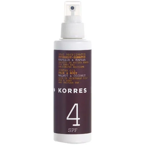 KORRES Walnut & Coconut Suntan Oil SPF4 150ml Bild 1