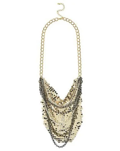French Connection Chainmail Row Bib Collar - Gold Bild 1