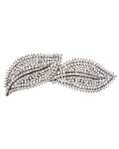 Rosie Fox Double Leaves Crystal Barette Hair Clip Bild 1