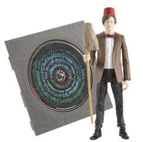 Dr Who Pandorica 5 Inch Action Figure and Audio MP3 CD Collection Dr Who With Fez and Mop Bild 1