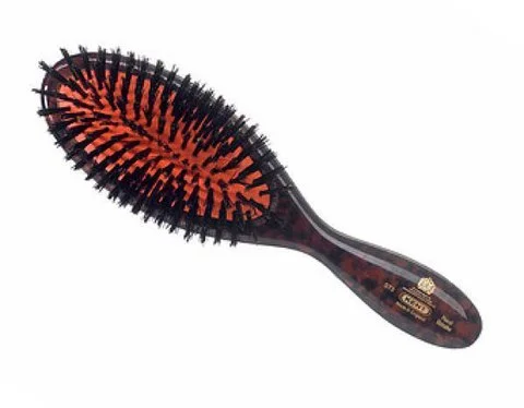 Kent Brushes Small Tortoiseshell Black Bristle Brush Bild 1