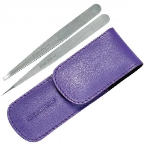 Tweezerman Petite Tweeze Set in Ledertasche - Lavendel Bild 1