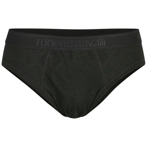 Roberto Cavalli Men's Snake Brief - Black - XS - Schwarz Bild 1