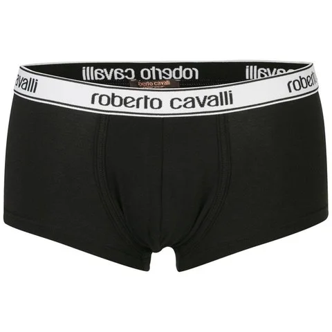 Roberto Cavalli Men's Monochrome Boxer Shorts - Black - XXS - Schwarz Bild 1