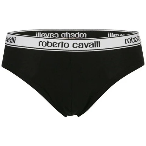 Roberto Cavalli Men's Monochrome Brief - Black - XXS - Schwarz Bild 1