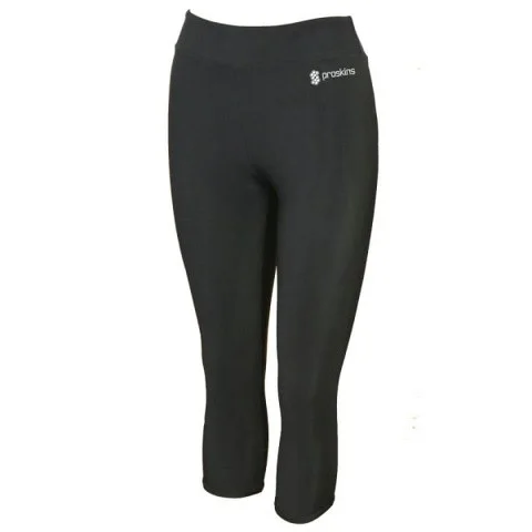 Proskins Damen Slim Capri - Schwarz - 6 - Schwarz Bild 1