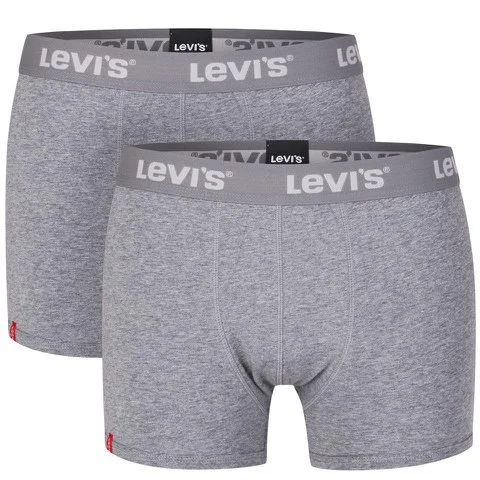 Levi's Men's Boxers 2-Pack - Grey Marl - S - Grau meliert Bild 1