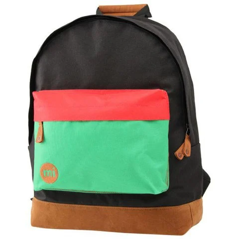 Mi-Pac Tri-Tone Backpack - Black/Red/Green Bild 1