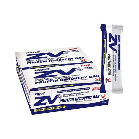 ZipVit ZV9 Yogurt Banana and Blueberry Protein Recovery Plus Bars - Box of 15 Bild 1