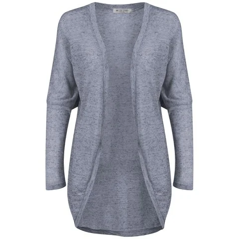 Moku Women's Melange Knitted Cardigan - Blue - S-M - Blau Bild 1