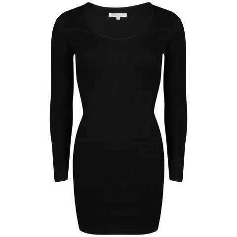 Glamorous Women's Long Sleeve Textured Mini Dress - Black - 8 - Schwarz Bild 1