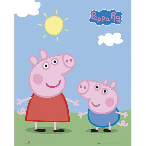 Peppa Pig Peppa and George - Mini Poster - 40 x 50cm Bild 1