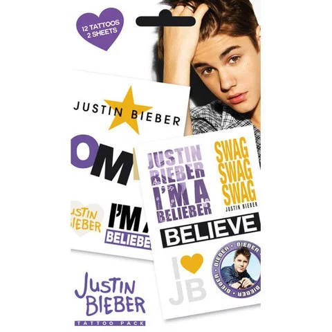 Justin Bieber Belieber - Tattoo Pack Bild 1