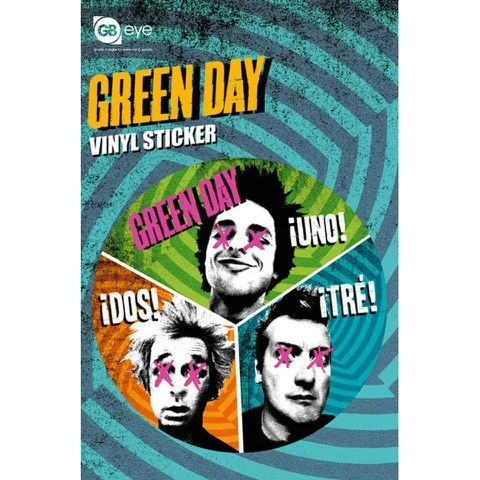 Green Day Trio - Vinyl Sticker - 10 x 15cm Bild 1