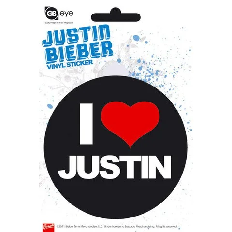 Justin Bieber I Love - Vinyl Sticker - 10 x 15cm Bild 1