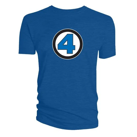 Fantastic Four Logo T-Shirt - Blue - L - Blau Bild 1