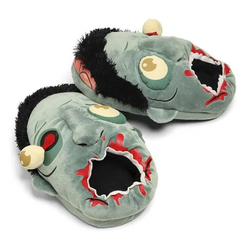 ThinkGeek Zombie Plush Slippers - Eine Größe - Zombie Bild 1