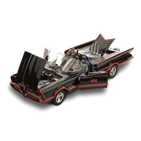 Hot Wheels Elite 1966 Batmobile With Batman And Robin 1:18 Scale Model Bild 1