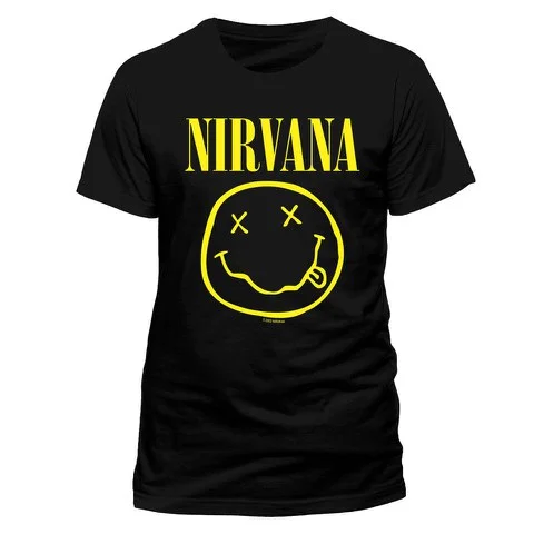 Nirvana Herren T-Shirt - Smiley - S - Schwarz Bild 1