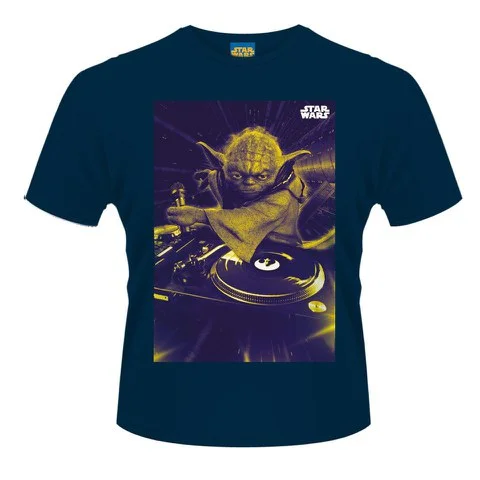Star Wars Men's T-Shirt - DJ Yoda - Blue - S - Blau Bild 1