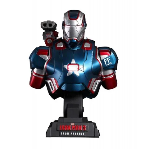 Hot Toys Iron Man 3 Iron Patriot Limted Edition 9 Inch Bust Bild 1