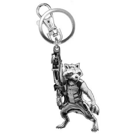 Marvel Guardians Of The Galaxy Rocket Raccoon Pewter Keychain Bild 1