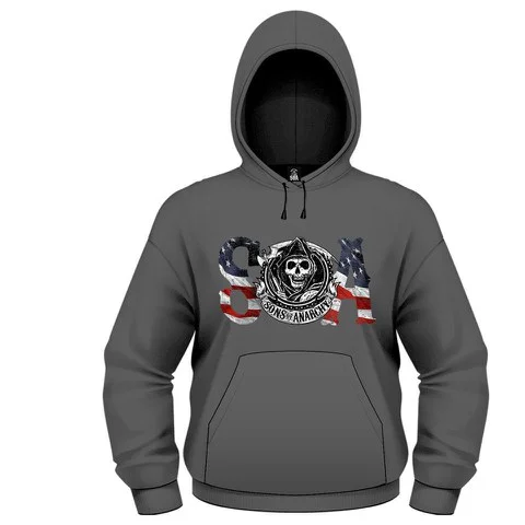 Sons of Anarchy Hoody - Flag - S - Grau Bild 1