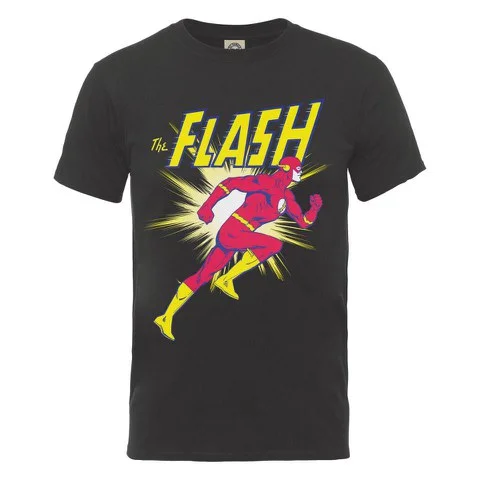 DC Comics Men's T-Shirt Flash Running - Charcoal - S - Grau Bild 1