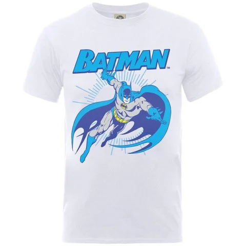 DC Comics Men's Batman Leap T-Shirt - White - S - Weiß Bild 1