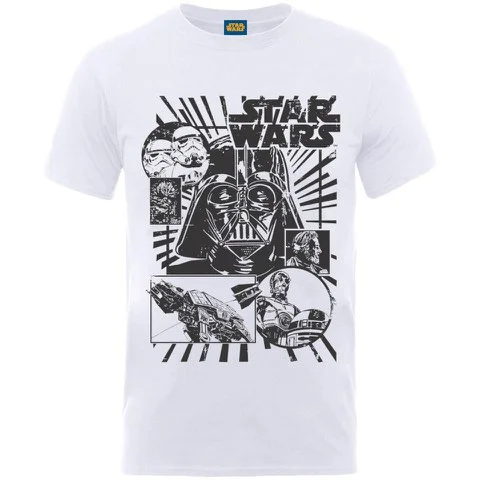 Star Wars Darth Vader & Characters Men's T-Shirt - White - S - Weiß Bild 1