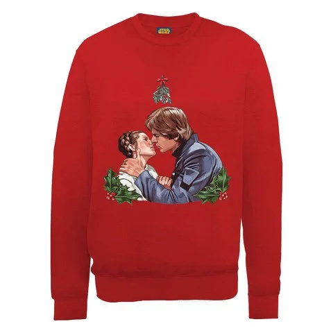 Star Wars - Mistletoe Kiss Weihnachtspullover - Rot - S - Rot Bild 1